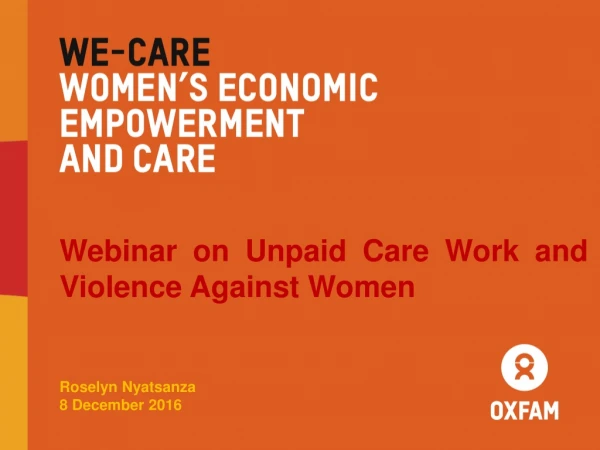 Webinar on Unpaid Care Work and Violence Against Women