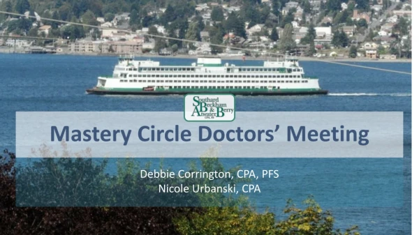 Mastery Circle Doctors’ Meeting