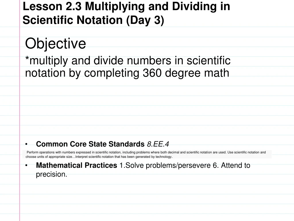 lesson 2 3 multiplying and dividing in scientific notation day 3