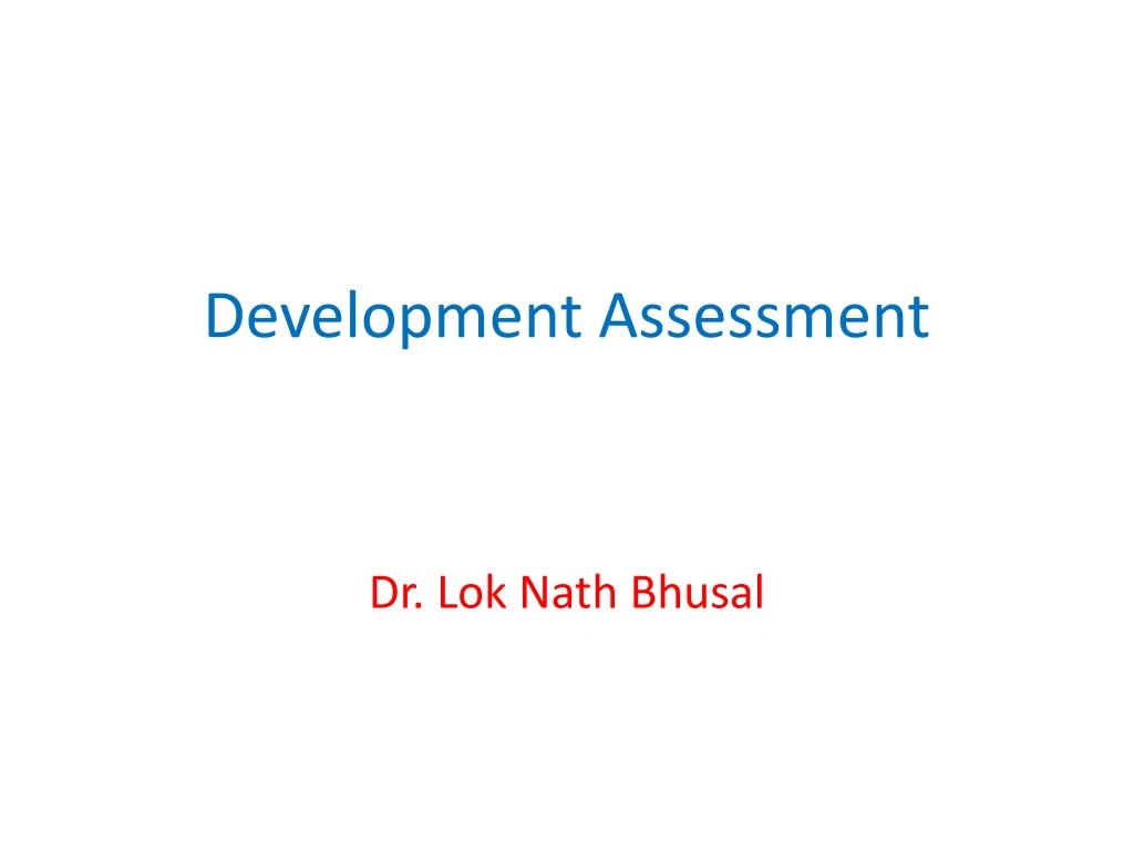 development assessment