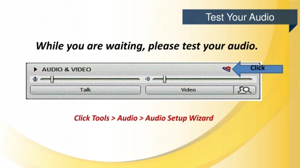 Test Your Audio