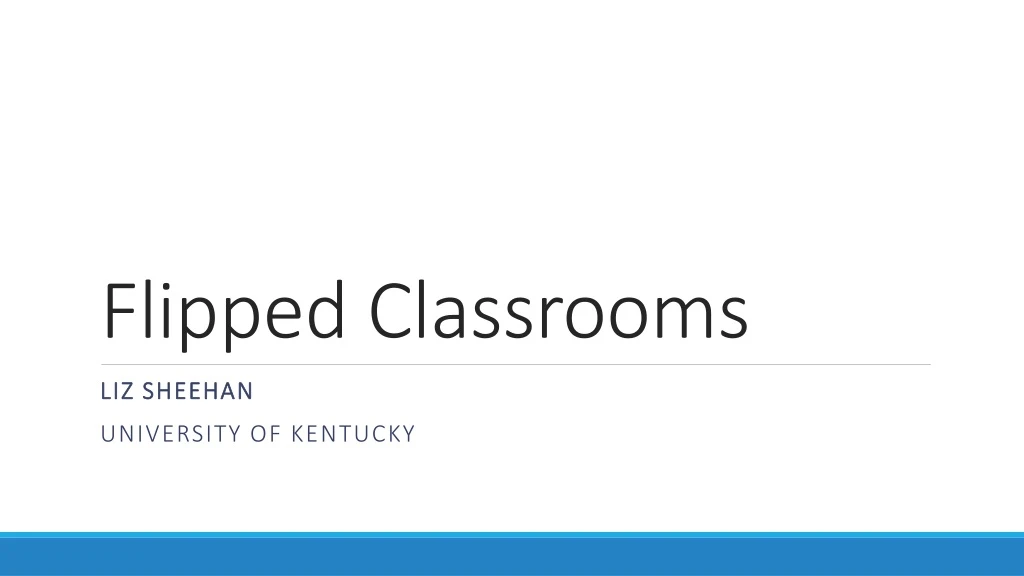 flipped classrooms