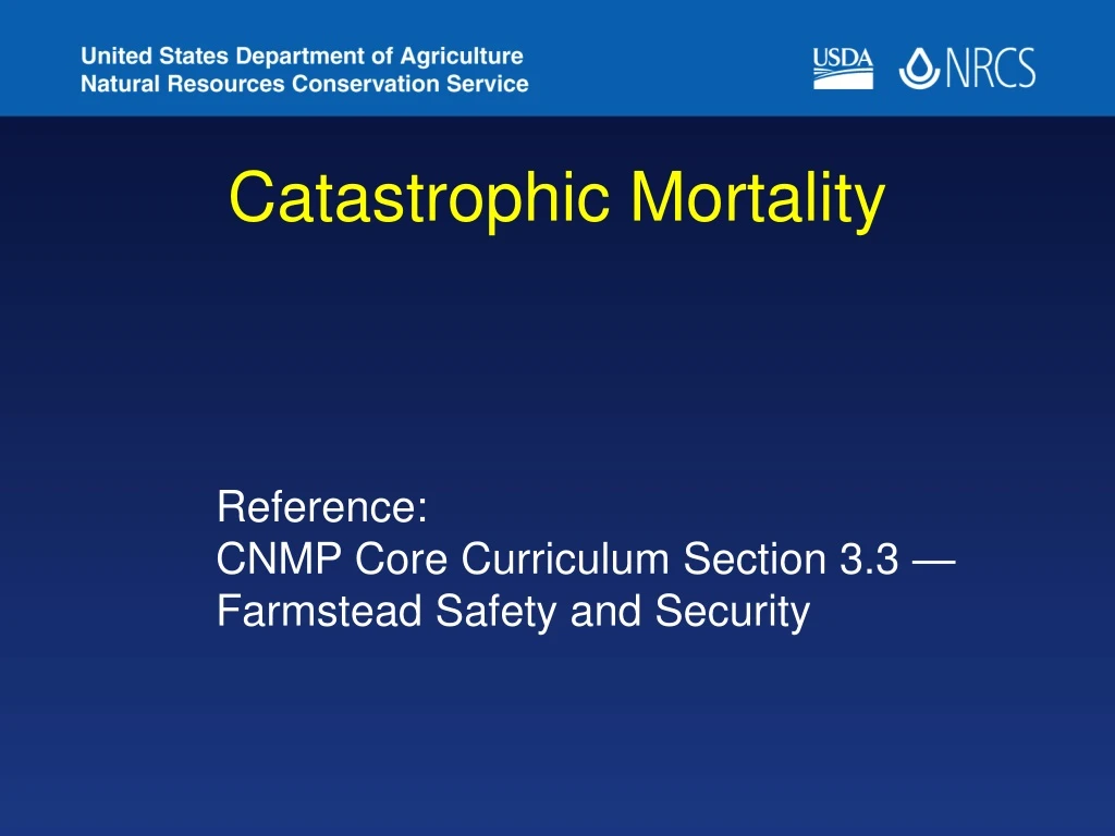 catastrophic mortality