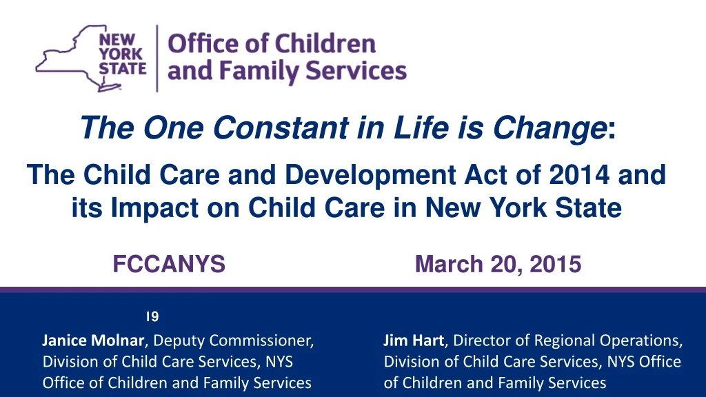 the one constant in life is change the child care