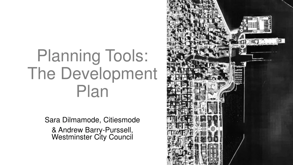 planning tools the development plan
