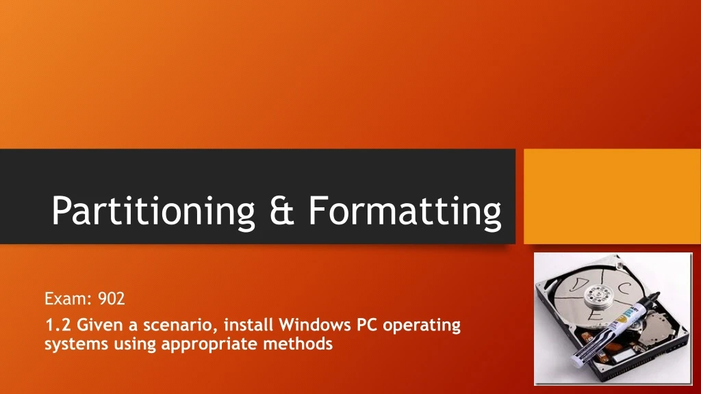 partitioning formatting