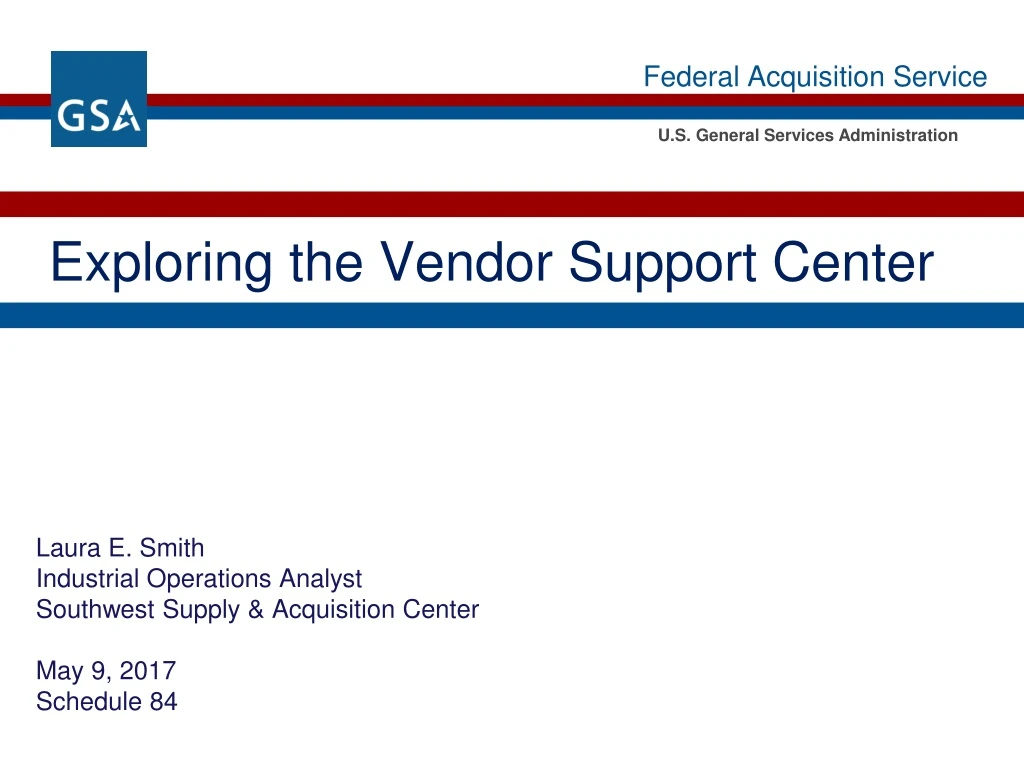 exploring the vendor support center