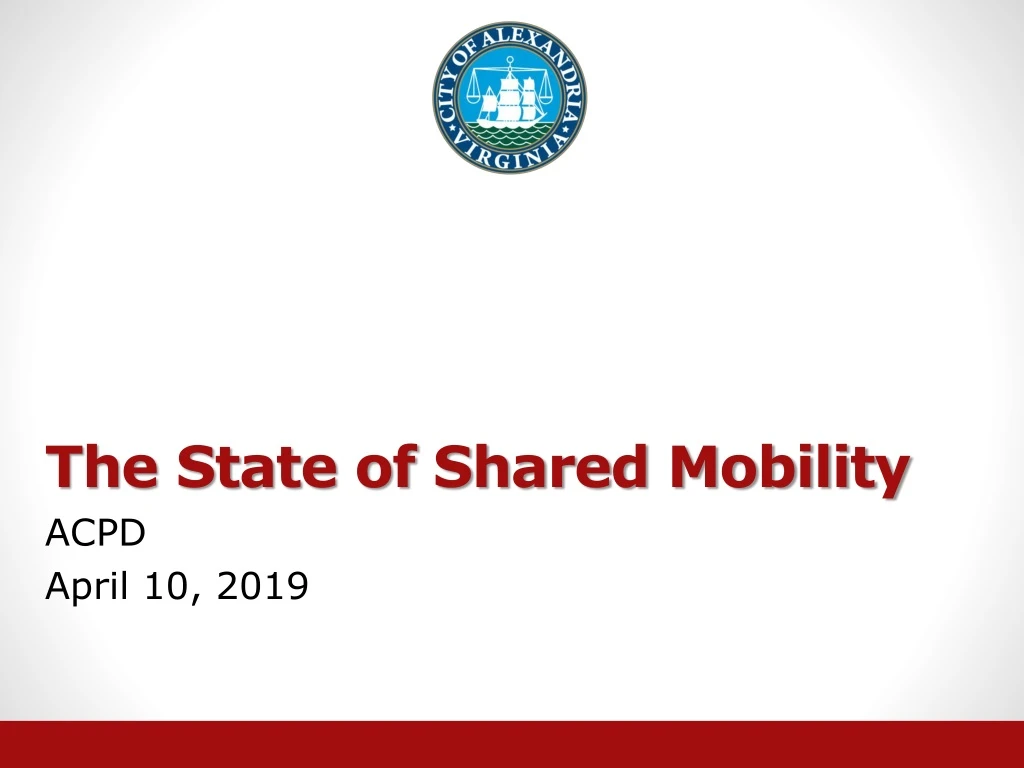 the state of shared mobility