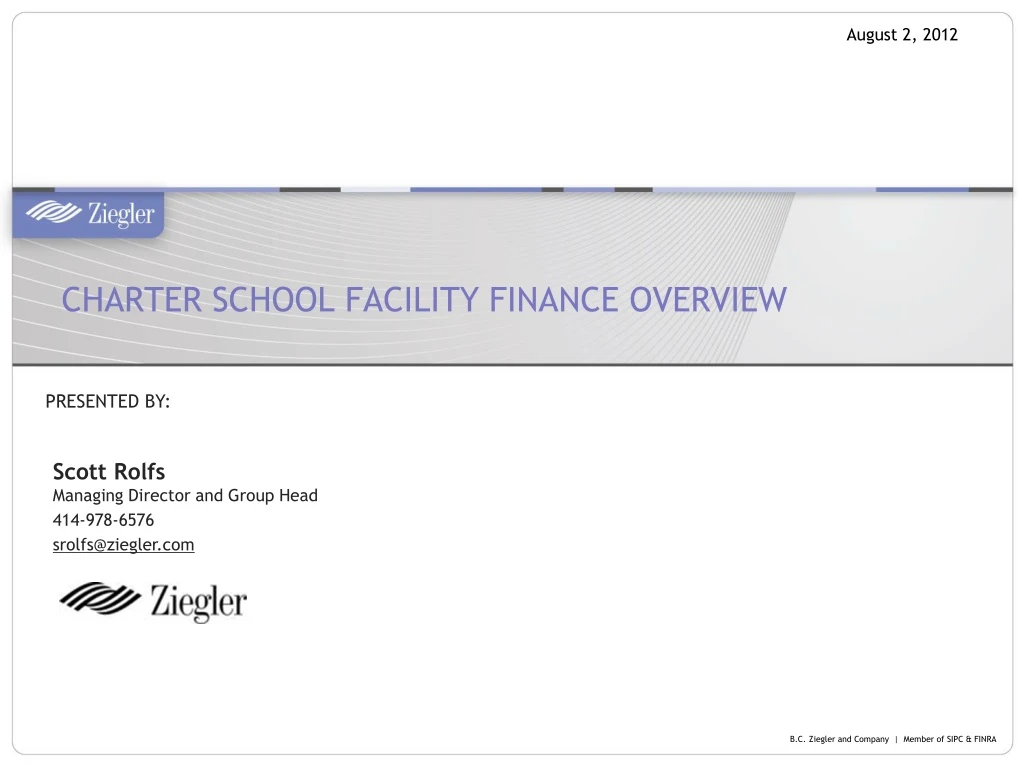 charter school facility finance overview