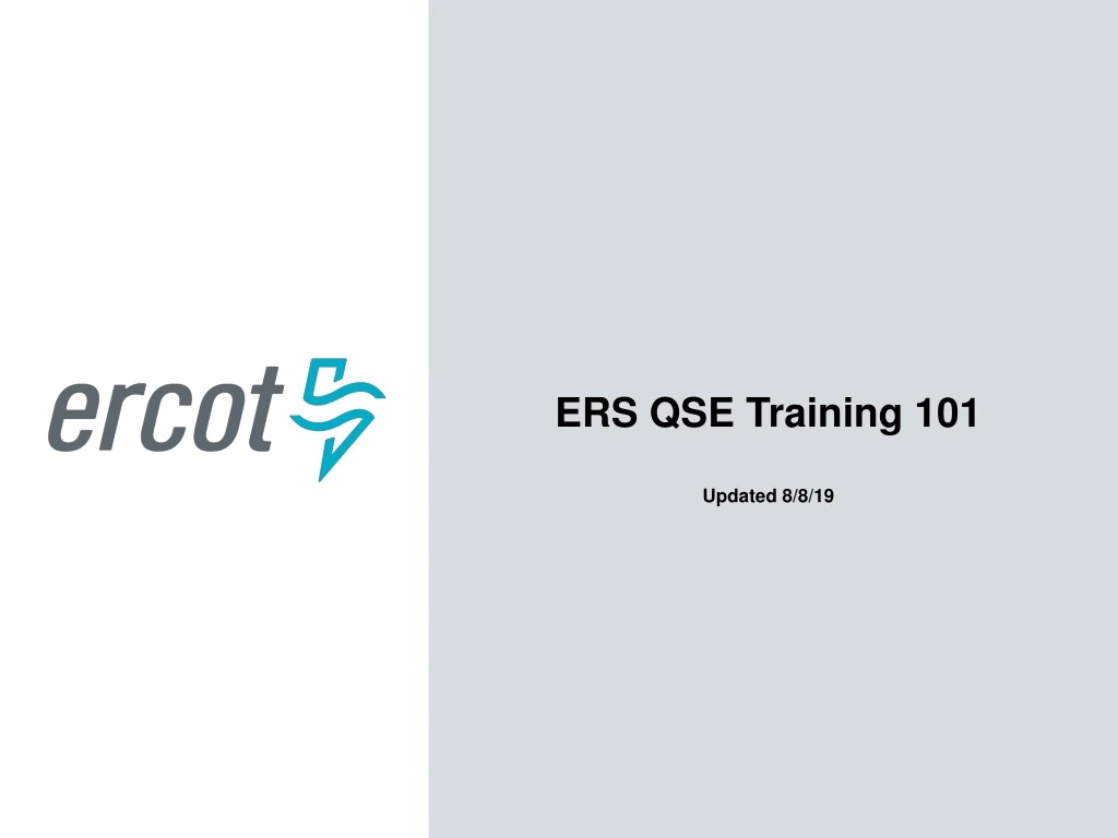ers qse training 101 updated 8 8 19