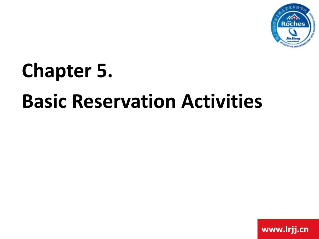 chapter 5 basic reservation activities