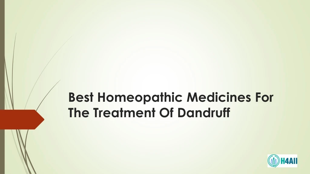 best homeopathic medicines for the treatment of dandruff