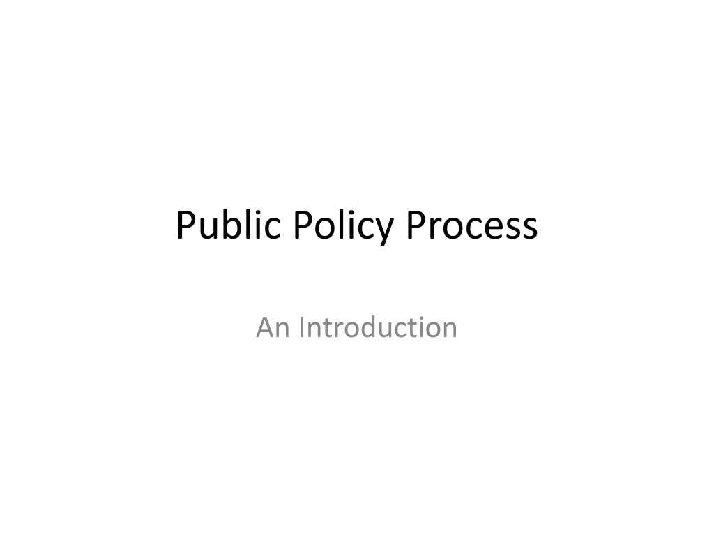 public policy process