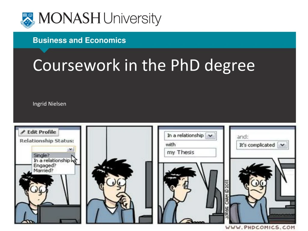 coursework in the phd degree