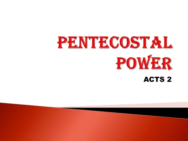 PENTECOSTAL POWER