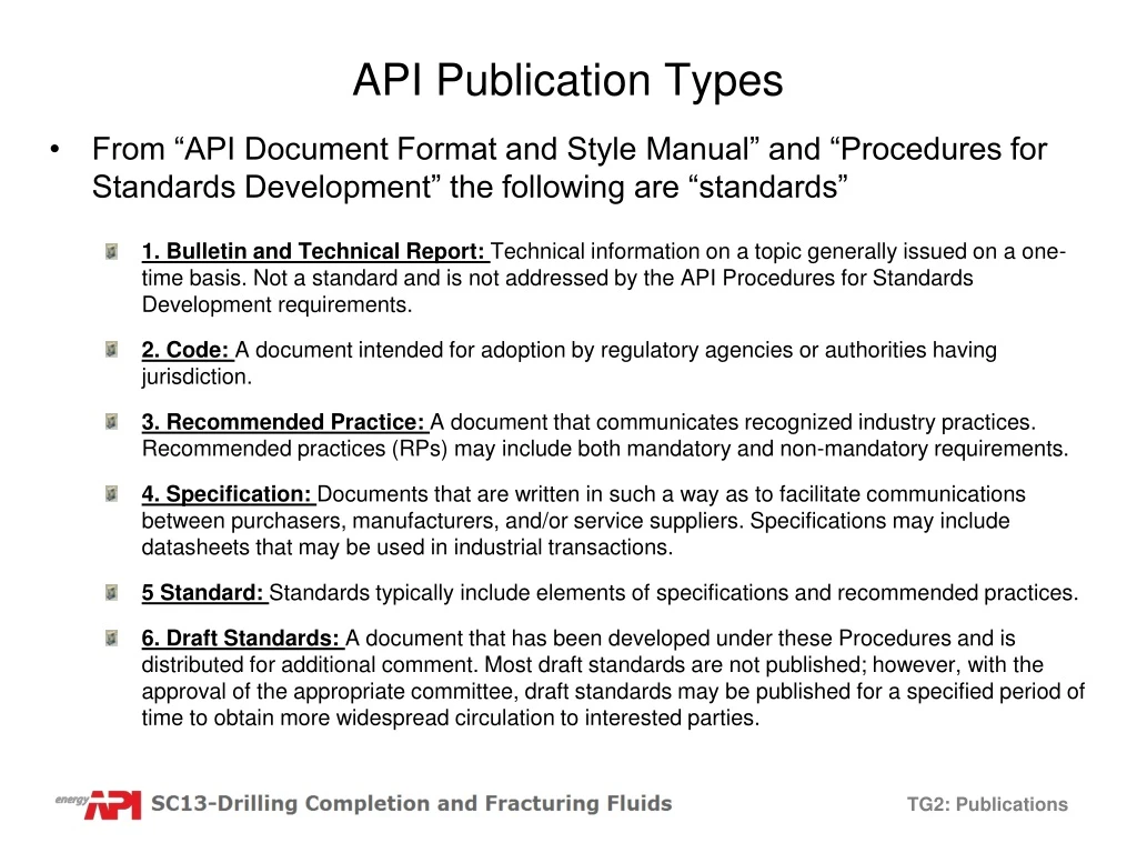 api publication types