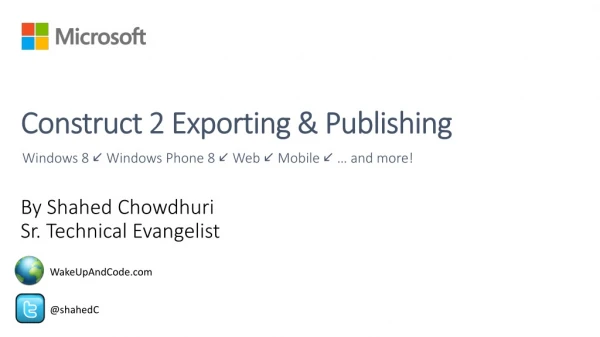 Construct 2 Exporting &amp; Publishing