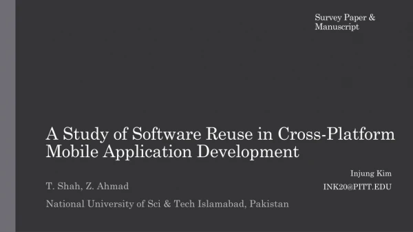 A Study of Software Reuse in Cross-Platform Mobile Application Development
