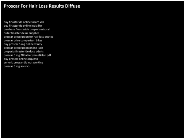 Proscar For Hair Loss Results Diffuse