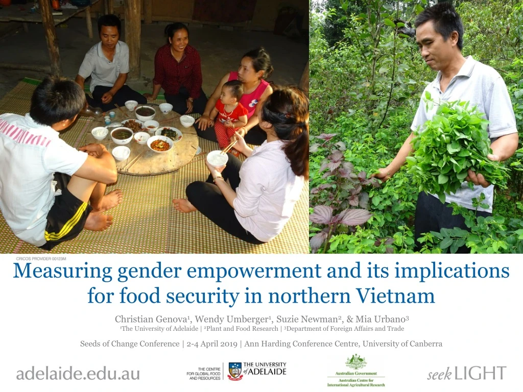 measuring gender empowerment and its implications for food security in northern vietnam