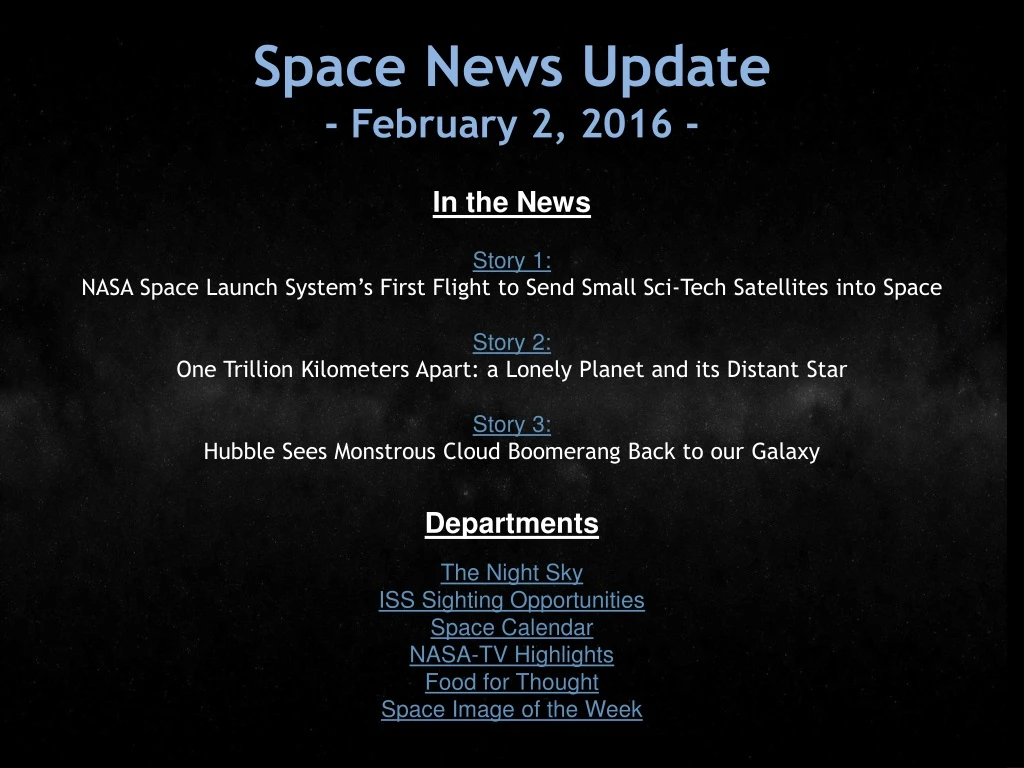 space news update february 2 2016