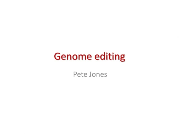 Genome editing