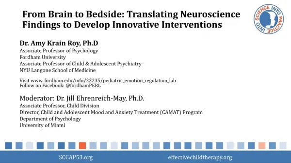 From Brain to Bedside: Translating Neuroscience Findings to Develop Innovative Interventions
