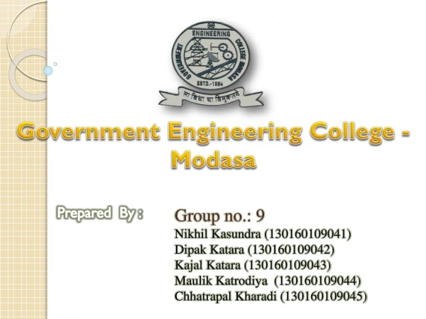Government Engineering College - Modasa