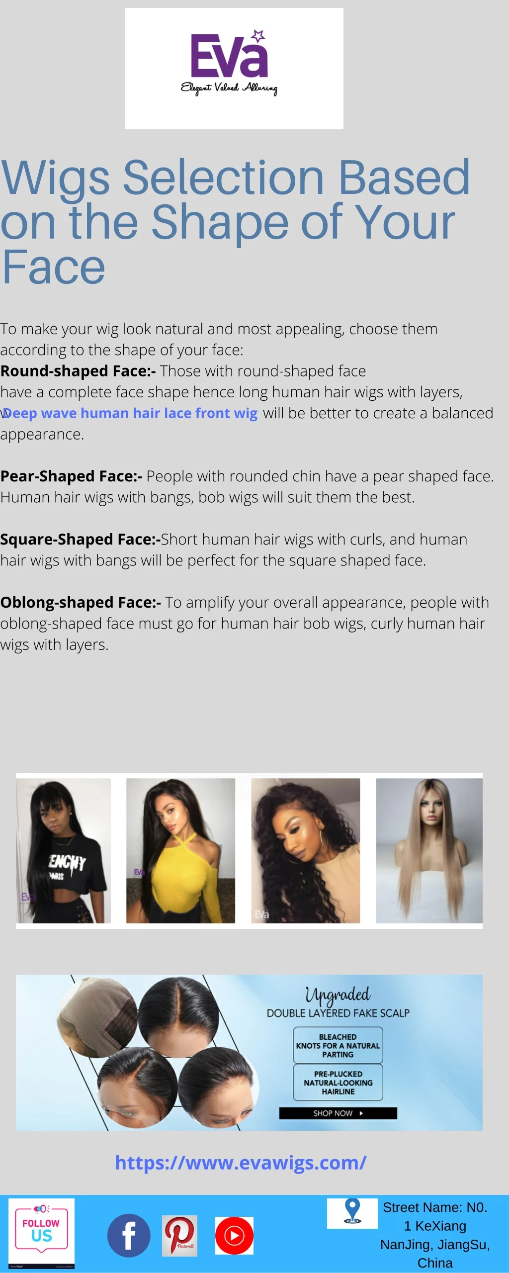 wigs selection based on the shape of your face