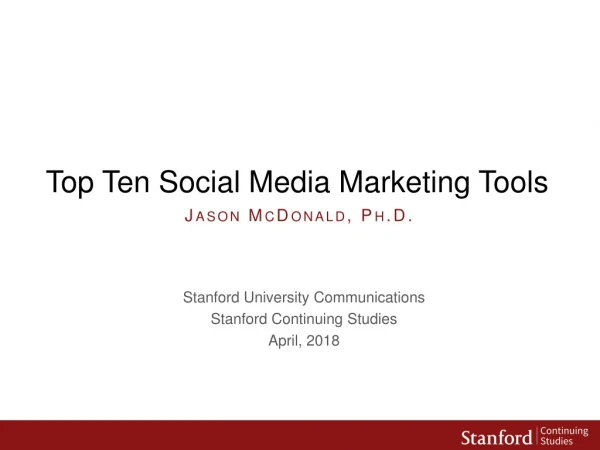 Top Ten Social Media Marketing Tools