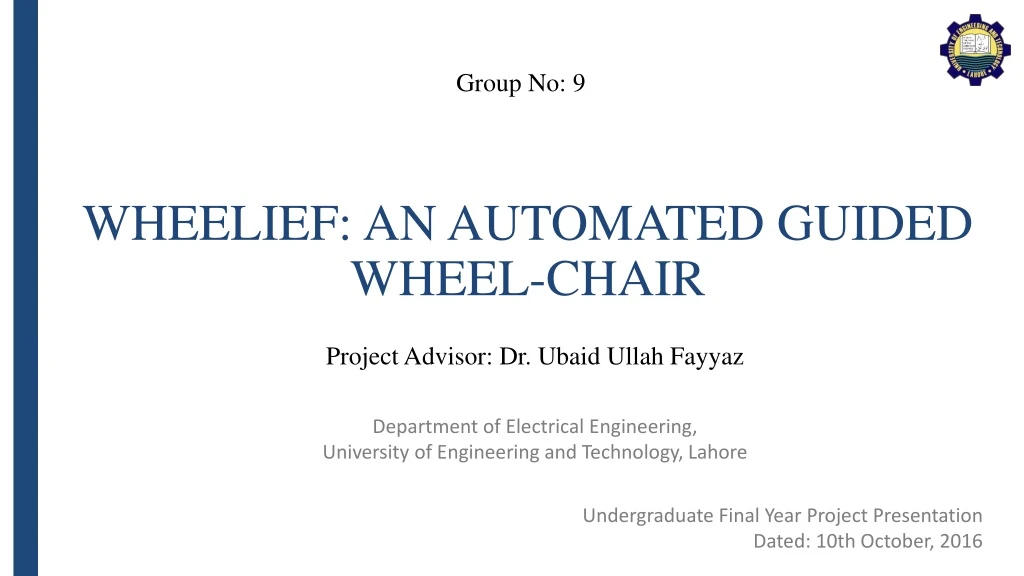 wheelief an automated guided wheel chair