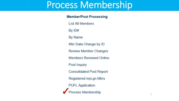 Process Membership