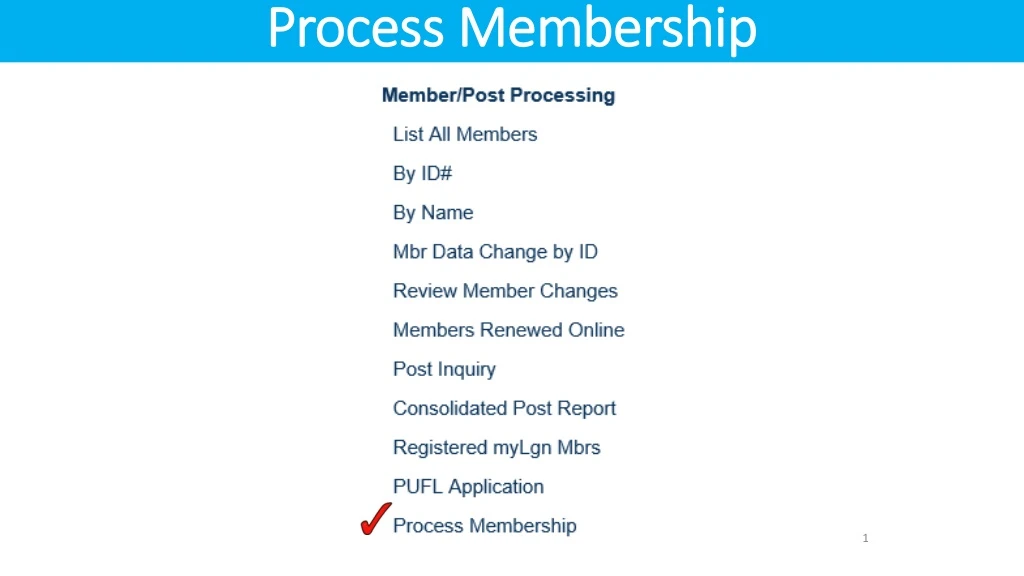 process membership