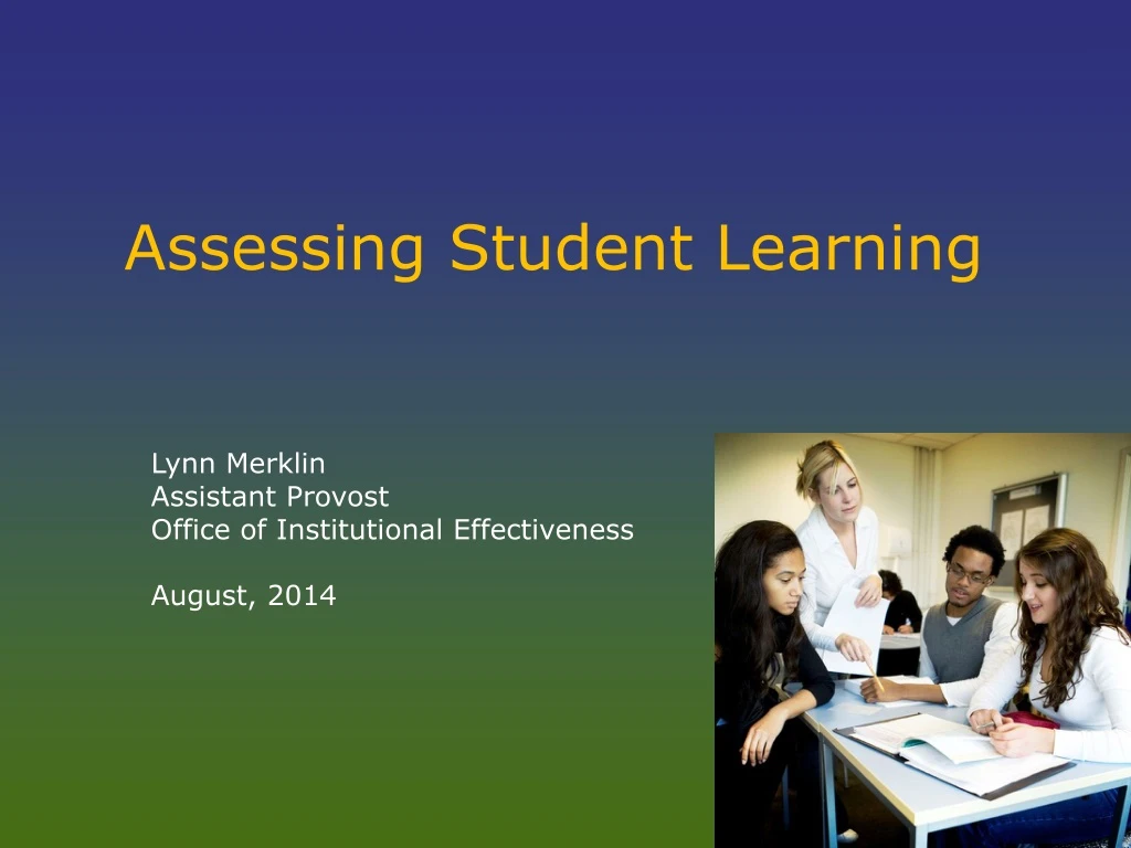 assessing student learning