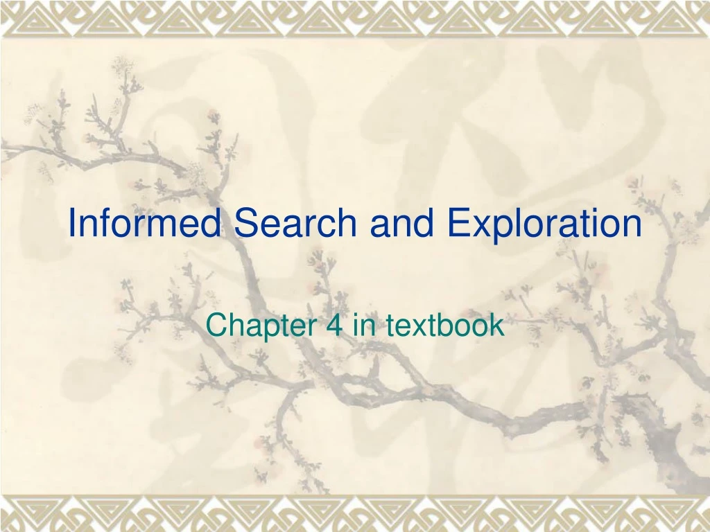 informed search and exploration