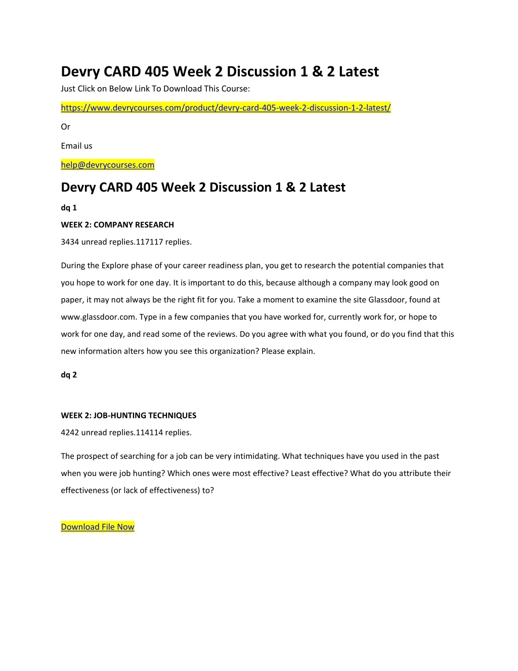 devry card 405 week 2 discussion 1 2 latest just