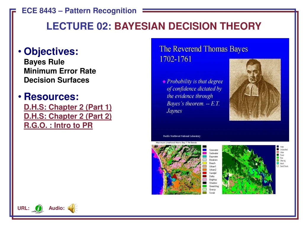 lecture 02 bayesian decision theory