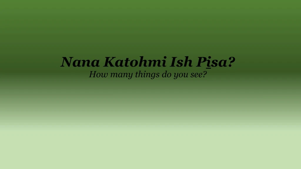 nana k atohmi i sh p i sa how many things do you see