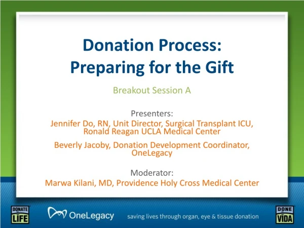 Donation Process: Preparing for the Gift
