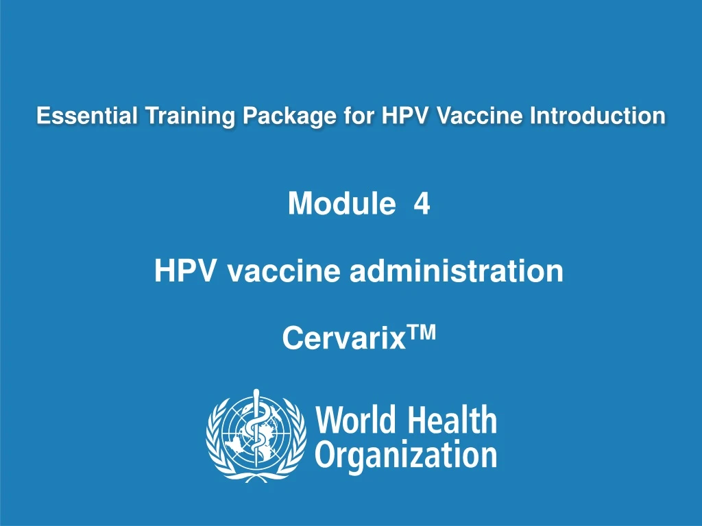 essential training package for hpv vaccine