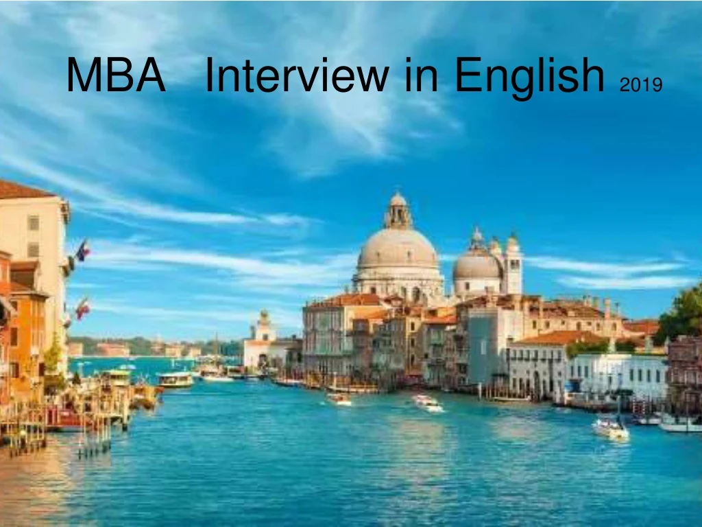 mba interview in english 2019