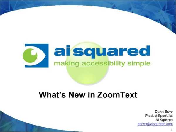 What’s New in ZoomText