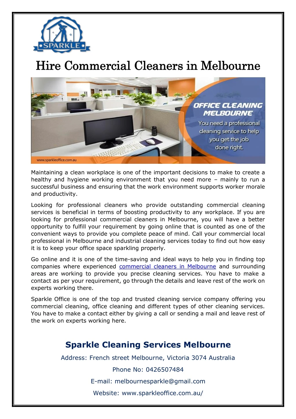 hire commercial cleaners in melbourne hire