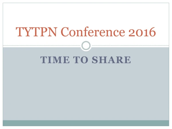 TYTPN Conference 2016