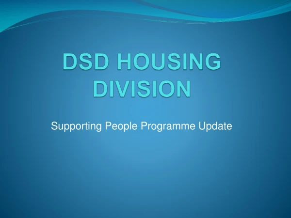 DSD HOUSING DIVISION