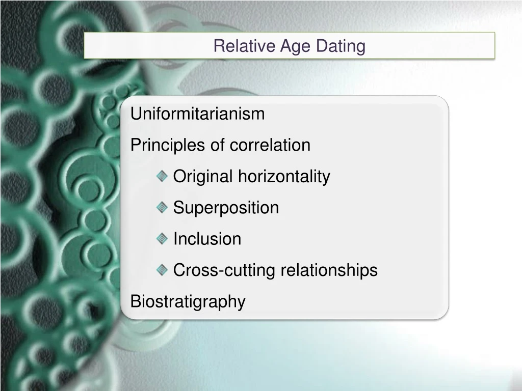 relative age dating