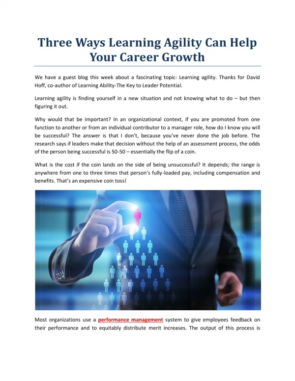 three ways learning agility can help your career