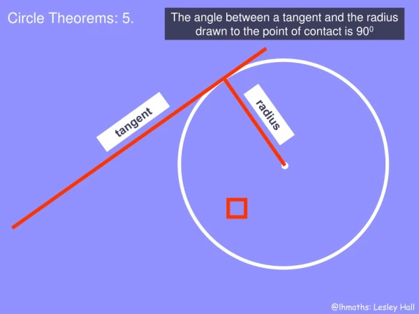 Circle Theorems: 5.