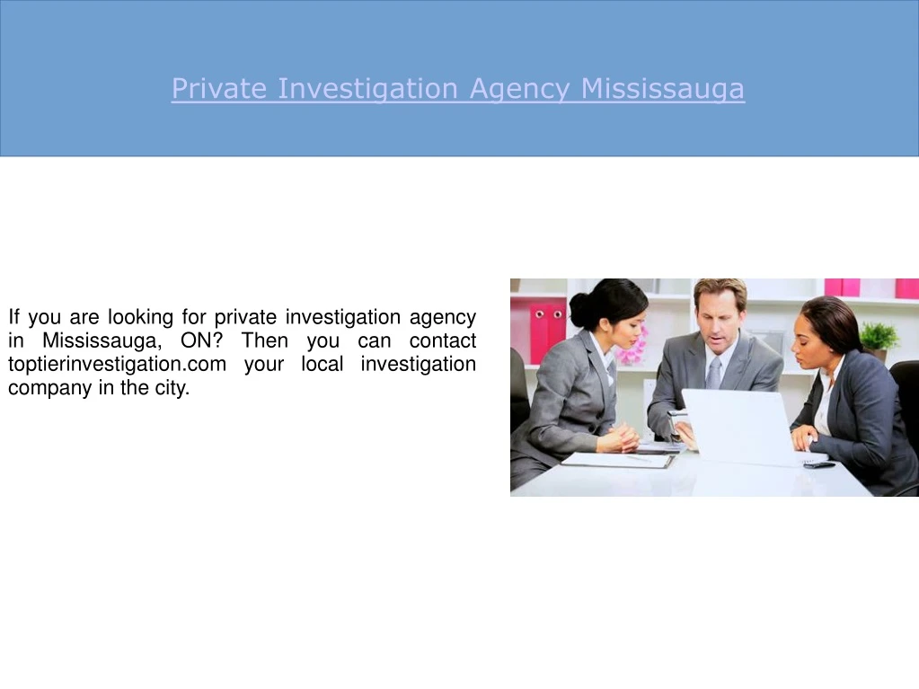 private investigation agency mississauga