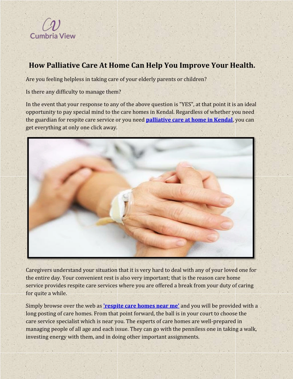 how palliative care at home can help you improve